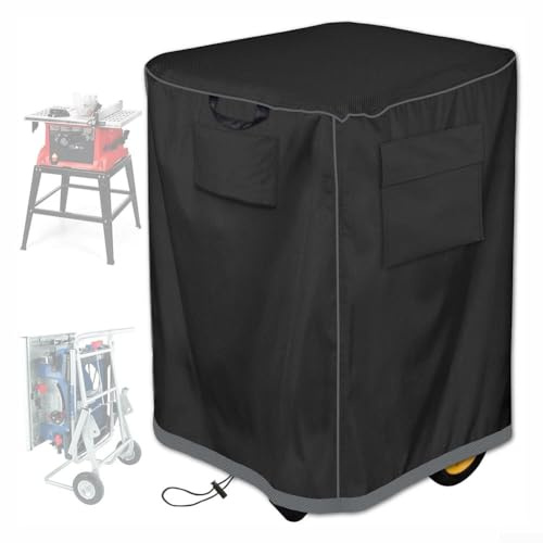 Protective Dustproof Table Saw Cover, 29In 210D Waterproof Oxford Fabric Cover,For Most Table Saws, Adjustable Elastic Hem Cord