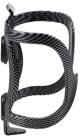 Parliky 4Pcs Carbon Fiber Pattern Bike Water Bottle Holder Rack, Lightweight ABS Plastic Mountain Bicycle Water Cup Cage for Road and Off-Road Cycling Accessories