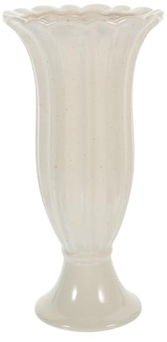SHINEOFI Vase Funéraire en Céramique Blanc de Colonne Romaine Grosse Taille Pot de Fleurs pour Cimetière Stable et Résistant Décoration de Tombe pour Jardin et Pelouse