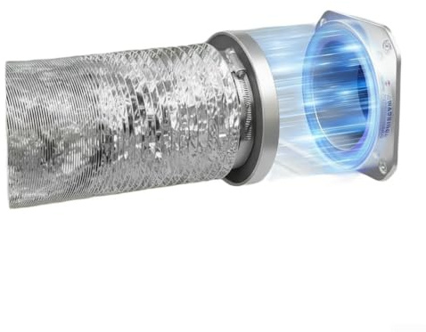 Kit di connettori magnetici per sfiato dell'asciugatrice, tubo in alluminio da 1 m con morsetti, chiusura magnetica autoallineante, guarnizione ermetica per un migliore flusso d'aria, per