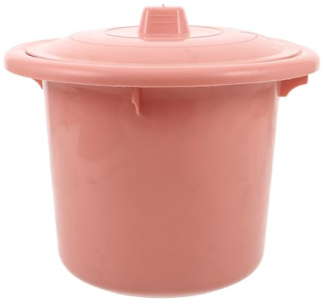 GLEAVI Orinal Portátil de Plástico con Tapa Hermética, Urinario de Noche para Adultos, Color Rosa Sakura, Bacinilla para Hospital y Cuidado Domiciliario, Recipiente para Reutilizable