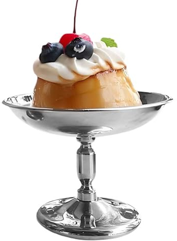 Generico Calici Da Dessert In Metallo - Tazze Per Mousse In Acciaio Inossidabile Da 300 Ml, Per Caramelle Lucida | Contenitore Riutilizzabile Per La Festa Del Budino Di Frutta Con Insalata Di