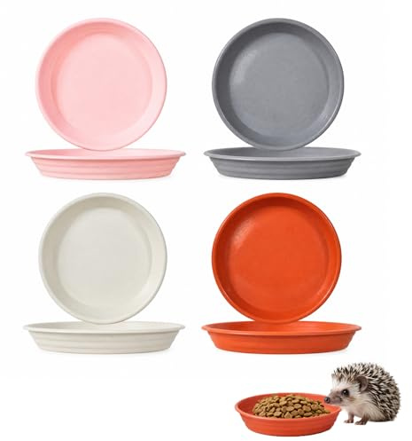 8Pcs Hedgehog Feeding Station Set, Non-Slip Small Animal Bowls | Plastic, for Rabbit Guinea Pig Hamster Food Water Bowl Cage Accessories