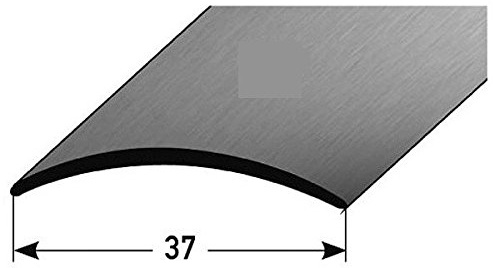 Übergangsprofil / Übergangsschiene / 37 mm, selbstklebend, Typ: 16 (Edelstahl matt, 1 mm Stärke), Farbe: Edelstahl matt