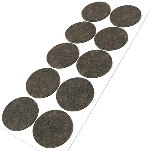 Adsamm® / 10 x patins en feutre / bruns / Ø 45 mm / rond / épaisseur 3,5 mm / patins glisseurs auto-adhésifs de qualité optimale