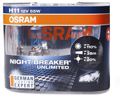 Osram NIGHT BREAKER UNLIMITED H11 Nebelleuchte, 64211NBU-HCB, 12V, Duo Box