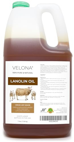 velona Lanolin Oil USP Grade 7 lb | 100% Pure and Natural Carrier Oil | Refined, Cold pressed | Skin, Hair, Body & Face Moisturizing | Use Today - Enjoy Results