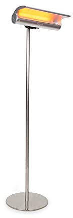 Blumfeldt Heat Guard Reflex - Calefactor exterior infrarrojos, Resistente intemperie, Calefactor exterior, Calefactor de exterior eléctrico, Estufa de Infrarrojos, 1800W, Gris metalizado