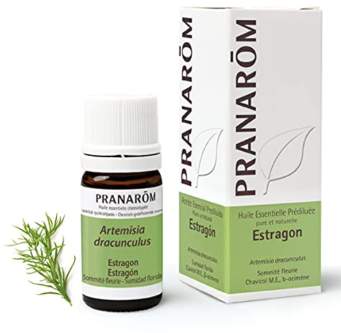 Pranarôm Huile Essentielle Estragon Prédiluée Artemisia dracunculus Sommité Fleurie HECT 5 ml