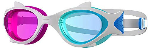 Tomyeer Schnorchel-Set Dry Top Schnorchelmaske Anti-Beschlag und Anti-Lecks Schwimmen Tauchmaske Schnorchel Brille für Kinder 3–15 Jahre grün & rosa