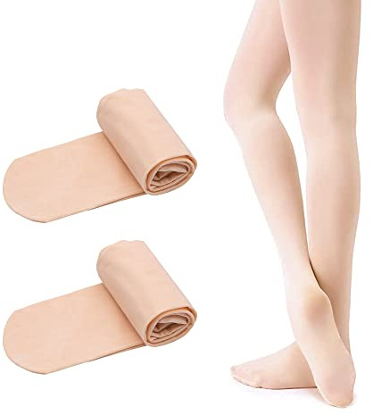 EULANT Medias de Ballet para Niña y Mujer 2 Pares, 90 DEN Calcetines Ballet Niña, Medias Rosa Danza,S