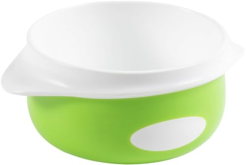 Poupy Plato infantil Pappa Fondo de plástico, sin BPA, lavable y reutilizable, con forma redondeada