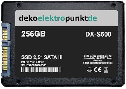 dekoelektropunktde Disco rigido SSD da 256GB compatibile con Gigabyte GA-B85N Phoenix-WIFI Scheda madre, Ricambio alternativo 2,5 pollici SATA3