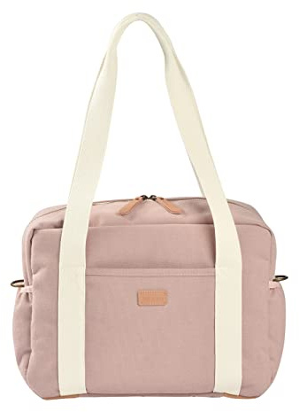 BÉABA, Wickeltasche für Babys, Mehrere Fächer, 10 Taschen, Reißverschluss Trolley-Koffer, Schultergurt, Isotherm-Tasche, Wickelunterlage, Wasserabweisend, Inhalt 16L, Tasche Paris, rosa