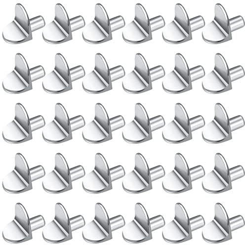 metagio 40 Stück Regalbodenträger, 5mm Metall Bodenträger Einlegeboden Halter Bücherregal Suppor mit Aufbewahrungsbox, L Form Einlegeboden Halter für Möbel Bücherregale Schränke Küchenschrank