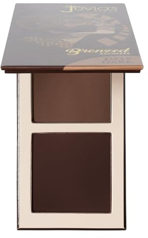 Juvia's Place Bronzed Duo Bronzer Deep Dark - Soft Matte Bronzer, Contour, Pressed, Long-Wearing & Buildable Bronzing Powder - Suitable for Very Dark to Rich Chocolate Skin Tone