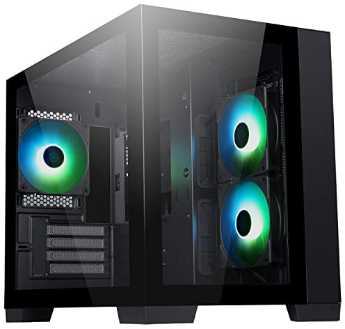 Case DARK CAVE - Gaming Mini Tower, mATX, 4x12cm ARGB fan, 2xUSB3, Type-C, Side & Front Panel Temp Glass