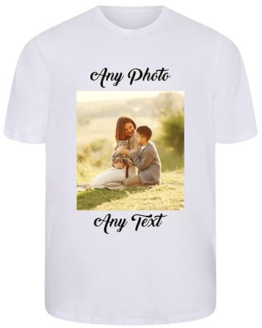 PB TECH Personalised T-Shirt - Unisex Stag Tee Hen - Personalised Image/Picture/Photo/Text/Create Your Own Custom Personalised T-Shirt (as8, Alpha, s, Regular, Regular) White