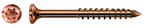 SPAX Fassadenschraube 4 x 45 mm, Edelstahl A2 antik, Linsensenkkopf kleiner Kopf