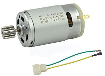 CHANCS RS390 Motore elettrico DC 12V 16000RPM 12 ingranaggi Motore denti per auto giocattolo Accessorio passeggino moto a tre ruote con Sostituire RS-380