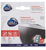 CARE + PROTECT Blades for Cleaning Scraper, for Glass, Ceramic, and Induction Hobs, No Scratch, Leaves Surfaces Bright and Shiny, Safe, Pack of 10 Blades
