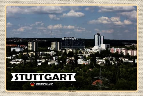 Blechschild 18x12 cm Stuttgart Möhringen Stadt Natur Wand Deko Bar Kneipe Sammler Geschenk