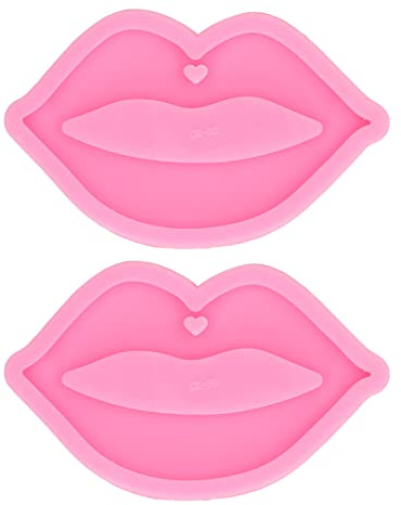 2Pcs Silicone Cake Mould, Reusable Silicone Chocolate Mould, DIY Lip Shape Fondant Silicone Mould, Baking Mould for Fondant Cake Decoration and Crafting