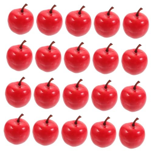 TOPBATHY Künstliche Kleiner Früchte Hochrealistisches Miniaturmodell 20 Stück Rote aus Schaumstoff Leicht für Fotografie Requisiten und Wohndekoration
