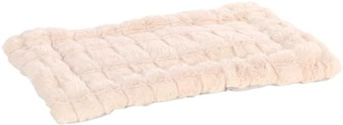 Flamingo Hundekissen Verona Rechteck Beige - 40x25cm, Weicher Plüsch, Abnehmbarer Bezug, Waschbar bei 30°C, rutschfest