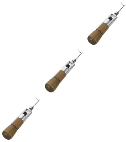 EXCEART 3 Sätze Handnähmaschine aus Leder see you und ihr schaut zu Lederhandarbeitssatz Werkzeug Bausatz Ahle-Kit Leder Arbeitsset Reparatur Bastelmaterial gerade Suite Metall