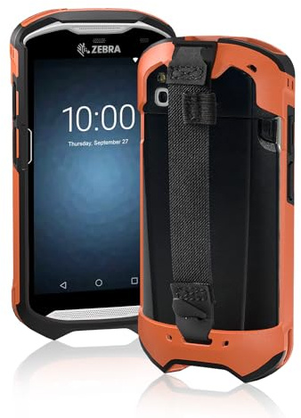 IYOUBOL TC51 TC52 TC56 TC57 TC510K Case with Hand Strap - Protective & Ergonomic for Zebra Handheld Barcode Scanners SG-TC5X-EXO1-01 SG-TC5X-EXONHS-01 (Orange)