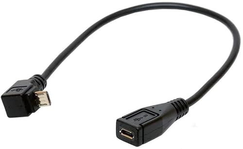 innov8 Micro USB B Male to Female Data Extension Cable 0.25m (Down Angle)