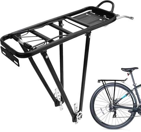 Hinterrad-Fahrradträger, Fahrrad-Gepäckträger,77 lbs, solide Lager, Verstellbarer Gepäckträger | Gepäckträgerhalterung, solide Lager, Verstellbarer Gepäckträger, Gepäckträger für Reisen