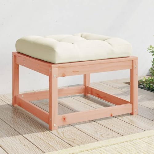 Sufrk Gartenhocker mit Kissen Hocker Outdoor Garten Hocker FüR Draussen Sitzhocker Outdoor Massivholz Douglasie - 844702