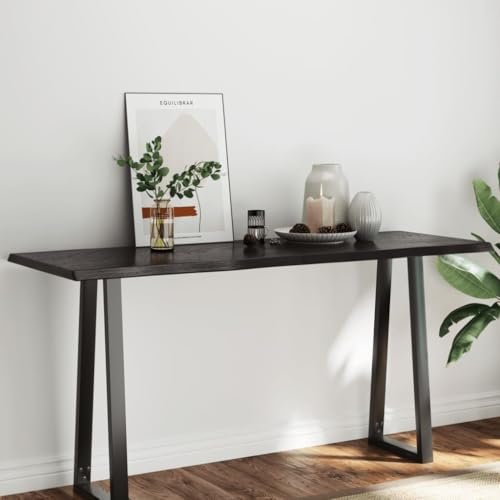 Higsose Tischplatte Esstisch 160x60x4 cm Ersatztischplatte Rechteckig Holzplatte Cafes Schreibtischplatte Home Couchtischplatte Restaurants Gewerbliche Zwecke Dunkelbraun Massives Eichenholz