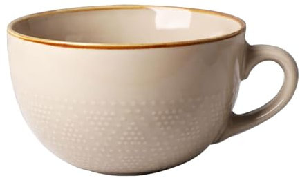YUNXCNA Tazza da Caffè Grande, 700 ml Tazza in Ceramica, Tazzas per Zuppa in Ceramica, Tazzas per Cappuccino, Ciotola per Cereali, Con Manico, Adatta per Caffè, tè, Cereali, Latte e Dessert, Cachi