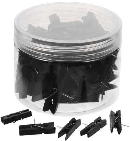 CANIGHT Lot de 50 Pinces à Linge en Bois Colorées pour Photos Artisanat et Décoration Murale Mini Pinces à Linge Robustes pour et Anniversaires