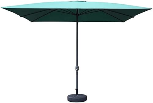 MA MAISON Ombrellone da Giardino Quadrato 3x3 Metri - in Alluminio, Regolabile, da Esterno, Impermeabile, con Manovella, Tubo Ø 48 mm- Resistente ai Raggi UV (Verde - 3x3 Mt)