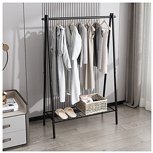 Portant à vêtements avec étagère de rangement inférieure, présentoir à vêtements moderne en peinture nano antirouille pour entrée de chambre