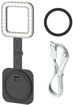 Anneau lumineux LED pour selfie, lumière magnétique pour selfie de téléphone - Lumière de remplissage de téléphone à anneau rond rechargeable,Lampes à selfie avec luminosité réglable, format de poche,