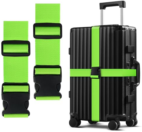 2 Pezzi Travel Cinghia, Valigia di Alta Qualità Bagaglio Accessori Viaggio Cinghie Per Pesanti Personalizzata Identificare la Particolarmente Accattivante E Sicura Nastro Bagagli Ideale