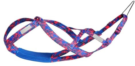 ZWCSHUU Hundeschlittengeschirr Speedtraining Professionelles Bikejöring Hundelaufgeschirr Zuggeschirr Schlittengeschirr Hunde Zuggeschirr X Back(XXL Rose Red)