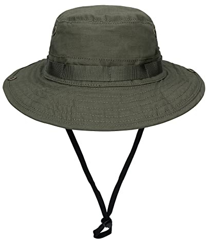 IDOGEAR Boonie-Hut mit breiter Krempe für Damen und Herren, ideal zum Angeln, Jagen und für Outdoor-Aktivitäten(Ranger Green)
