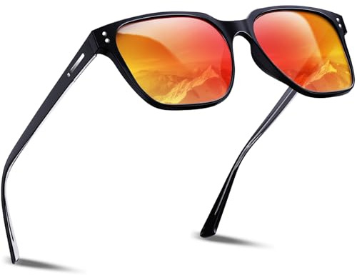 DADA-PRO Sonnenbrille Herren Damen Polarisiert Retro Klassische Rechteckig Brille UV400 Schutz für Angeln Fahren Sunglasses Men Women