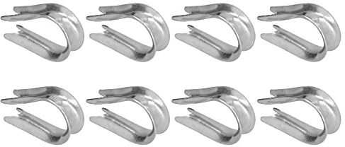 Duokon 50 Piezas Dedal de Cable de Acero Inoxidable Dedal de Cable de de de con Acabado Brillante para Aplicaciones de Construcción Naval e Industria (M6（6mm）)