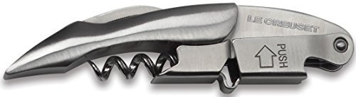 Le Creuset Tire Bouchons de Poche 3-en-1 Double Levier, WT110W, Inox, 59814017808074