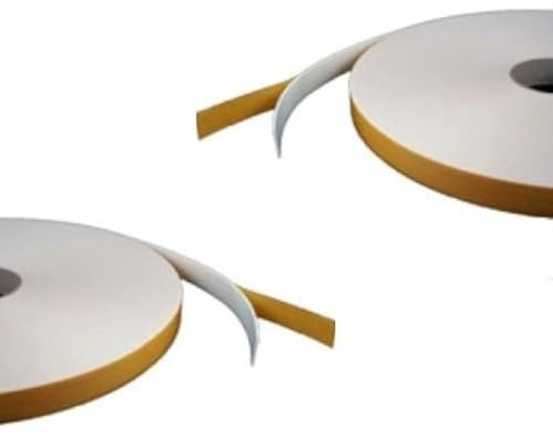 Virtual Plastics Double Sided Foam Tape - Heavy Duty Glazing Tape White - 2mm Thick x 10mm Thick x 25 Metres Long