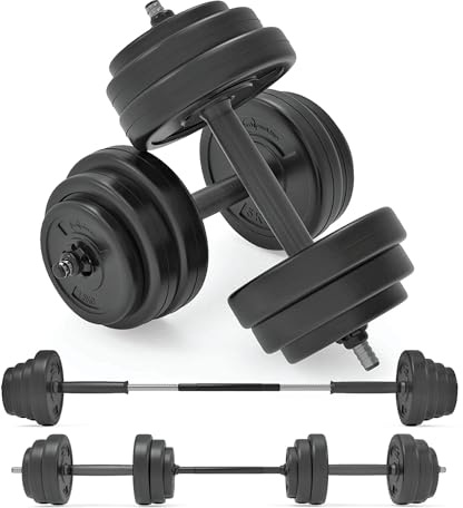 Verstellbares Hantel- und Gewichte-Set von Body Revolution, inklusive Gewichte von 10 kg, 15 kg, 20 kg, 30 kg, 40 kg, 50 kg, schwarz, 50 kg