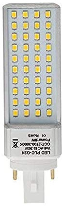 HERO-LED GX24-40S-4P-DW Rotatable PL-C Lamp GX24Q 4-Pin LED CFL/Compact Fluorescent Lamp, 8W, 18W Equal, Daylight White 5000K, 4-Pack (Remove/Bypass The Ballast)