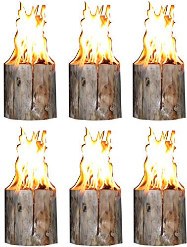Schwedenfeuer 6 Stück Baumfackel Finnenfackel Gartenfackel Fackel H 19 cm D 9-14 cm